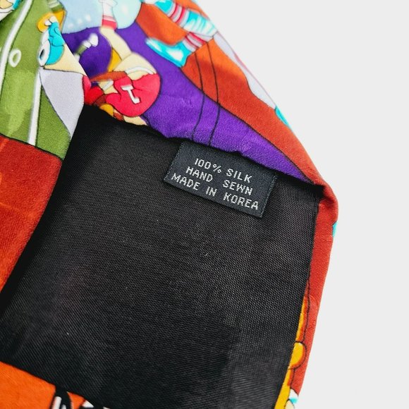 Nicole Miller Tie Vintage 1991 Football Game Day Collection 100% Silk Hand Sewn - Picture 7 of 9